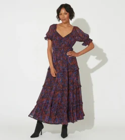 Alessia Midi Dressretrograde Paisley