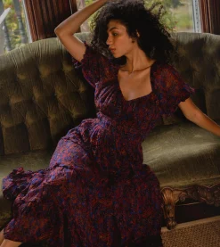 Alessia Midi Dressretrograde Paisley
