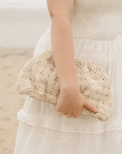 Aleza Macrame Clutchivory