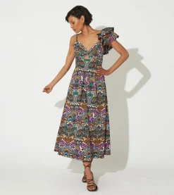 Solana Midi Dressmosaic Ikat